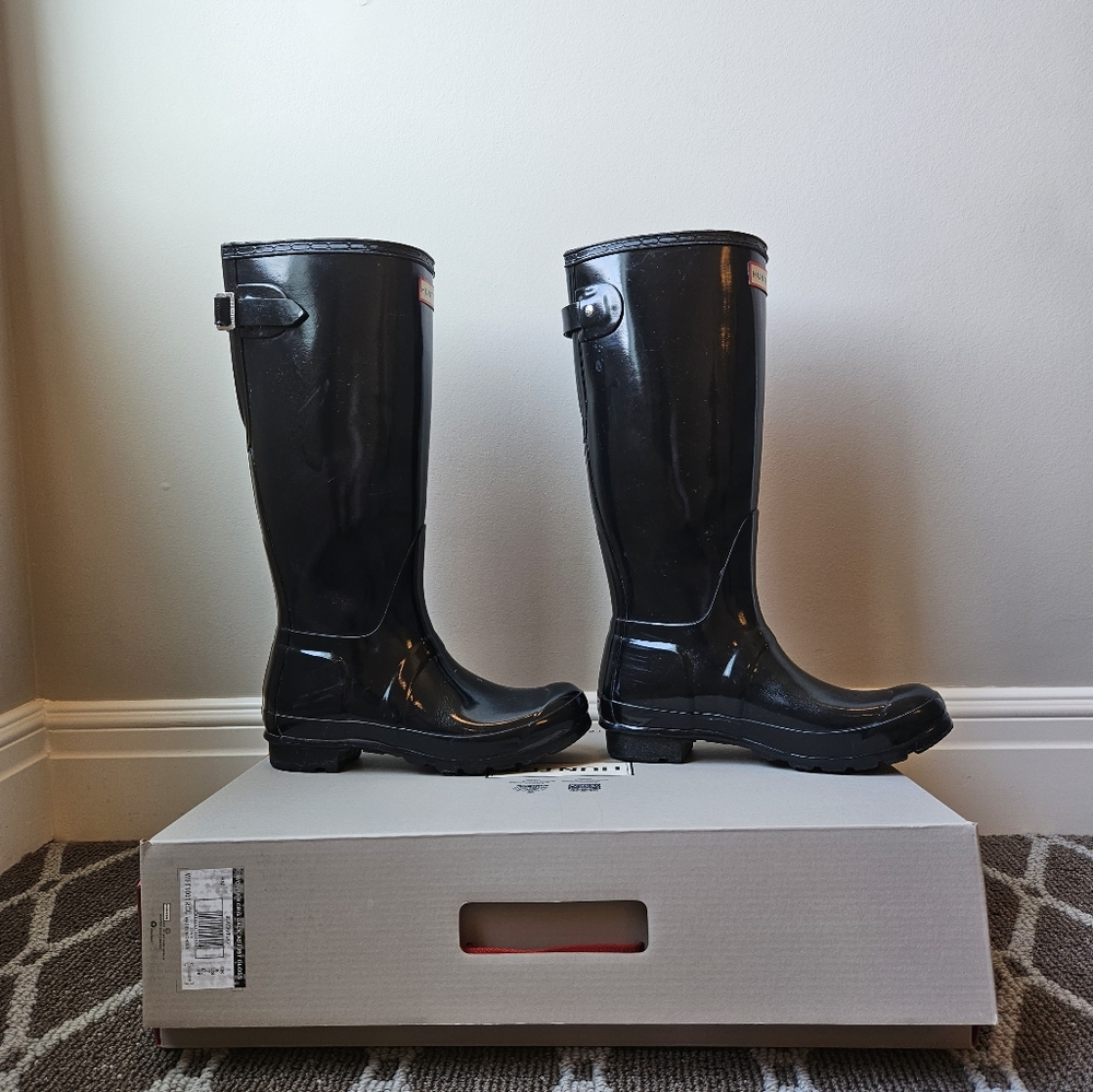 Adjustable Back Gloss Waterproof Rain Boot - image 4